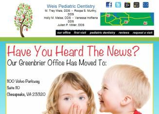 Weis Pediatric Dentistry provides outstanding preventive and  Western Branch,   Portsmouth, Chesapeake, Norfolk, Virginia Beach, Franklin and Smithfield.