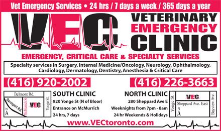 If you cannot reach us and have a dental emergency after hours, please contact:   DENTAL EMERGENCY SERVICES 1650 Yonge Street (2 blocks north of 