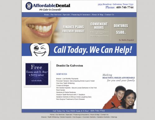 As one the most affordable dentists in Houston, but you can be assured that we   are different than other low-cost providers. The second you walk into our facility,   you will noticed an  Houston, TX 77069. Ph: 832-253-0999. Fax: 832-253-0998 