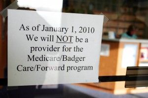 call your counties dept. of health and family services.they should have a list of   dentists that accept medicaid. it more than likely will be a short 
