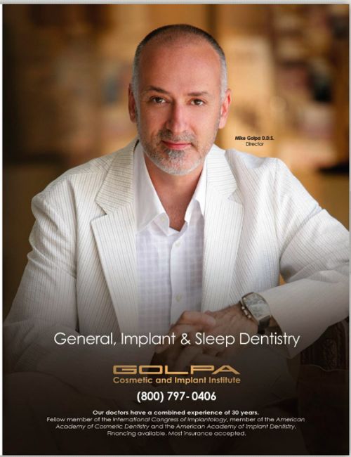 Dr. Golpa spent the first half of his career becoming the Premier Cosmetic Dentist   in Las Vegas. Developing a skilled eye and an artistic hand, Dr. Golpa has 